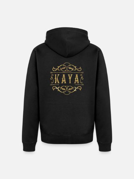 Kaya gold - Unisex Premium Organic Zip Hoodie - black