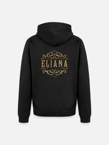 Eliana gold - Unisex Premium Organic Zip Hoodie - black
