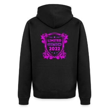 2020 - Unisex Premium Bio Zip Hoodie - Schwarz - Hinten - Nico (187cm)
