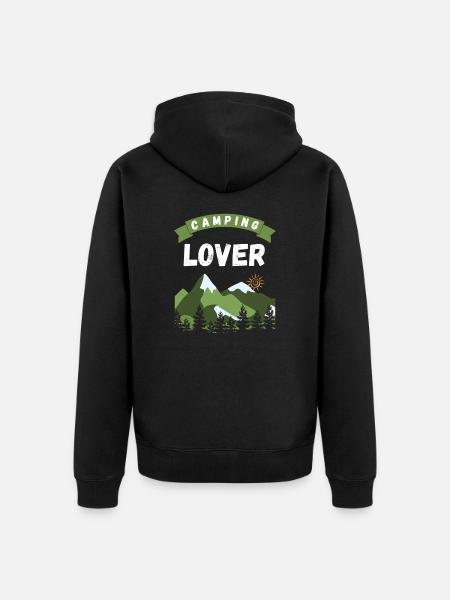 Camping Lover - Design - Unisex Premium Bio Zip Hoodie - Schwarz