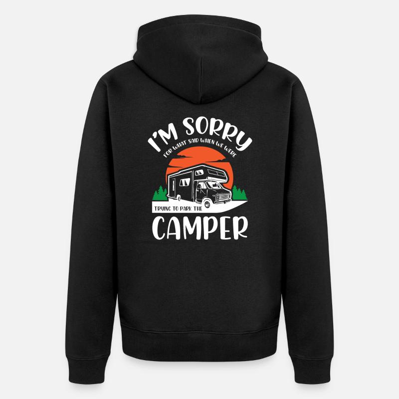 Life Camper Camping - Veste à capuche bio Premium Unisexe - noir