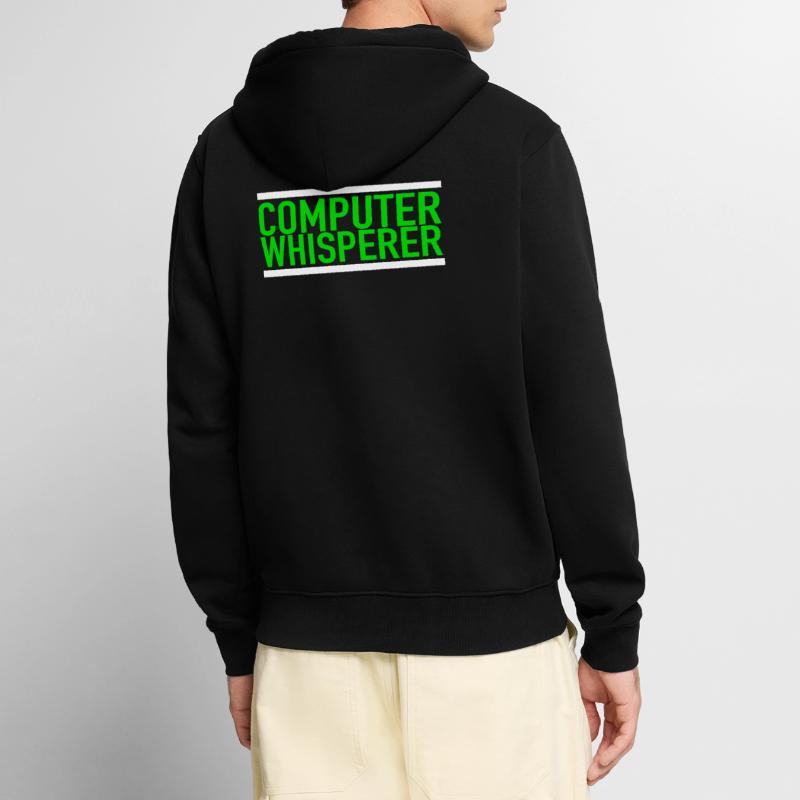 Computer Whisperer Support technique Support informatique IT Nerd Veste à capuche bio Premium Unisexe