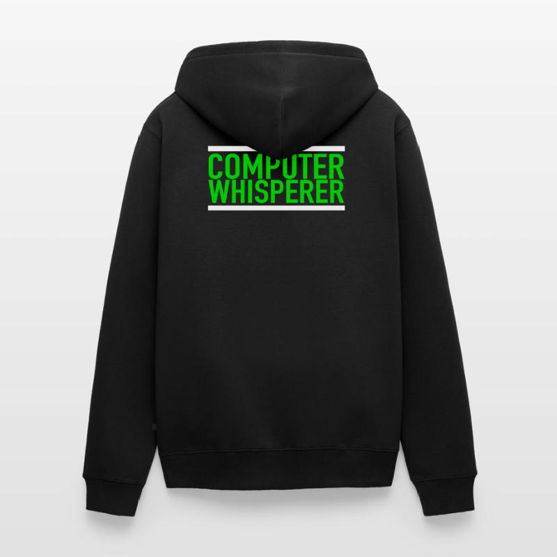 Computer Whisperer Support technique Support informatique IT Nerd Veste à capuche bio Premium Unisexe