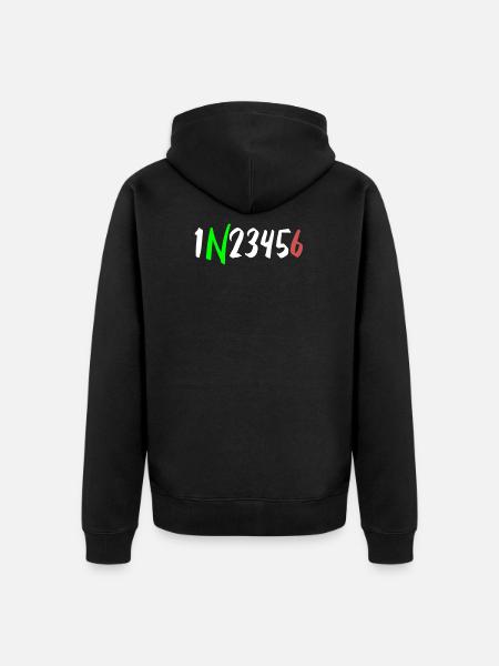 1N23456 Motos 11000 - Veste à capuche bio Premium Unisexe - noir