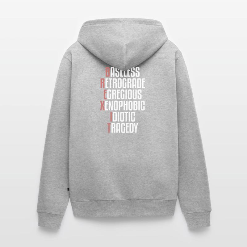 Brexit, British Exit, EU exit, referendum Unisex Premium Organic Zip Hoodie