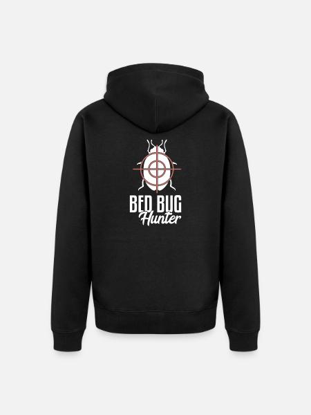 Chasseur de punaises de lit | Punaises de lit, insectes, auberge - Veste à capuche bio Premium Unisexe - noir