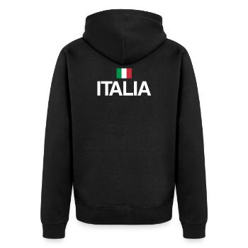Italia | Italie, drapeau italien, italien - Veste à capuche bio Premium Unisexe - noir - Dos - Nico (187cm)