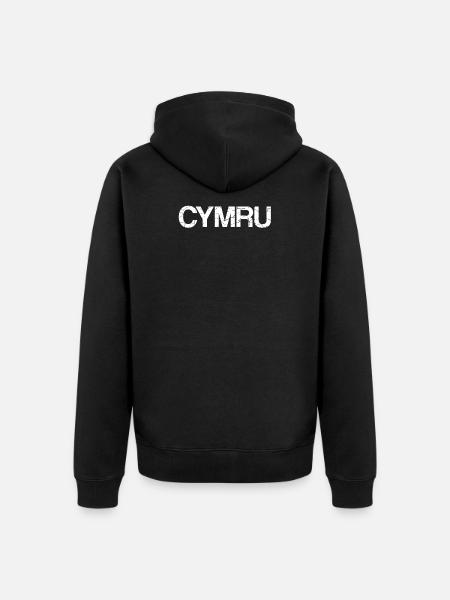 Cymru | Wales, welsh, Cymraeg, Welsh - Unisex Premium Organic Zip Hoodie - black