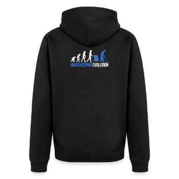 Housekeeping Evolution Housekeeping Cleaner Hotel - Unisex Premium Organic Zip Hoodie - black - Back - Nico (187cm)