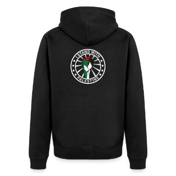 Je soutiens la Palestine Liberté pour la Palestine - Veste à capuche bio Premium Unisexe - noir - Dos - Nico (187cm)