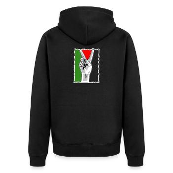 Free Gaza Free Palestine Liberté pour la Palestine - Veste à capuche bio Premium Unisexe - noir - Dos - Nico (187cm)