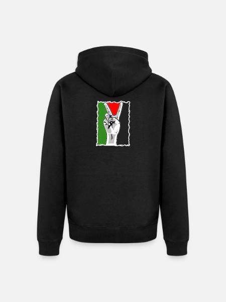 Free Gaza Free Palestine Freiheit für Palästina - Unisex Premium Bio Zip Hoodie - Schwarz