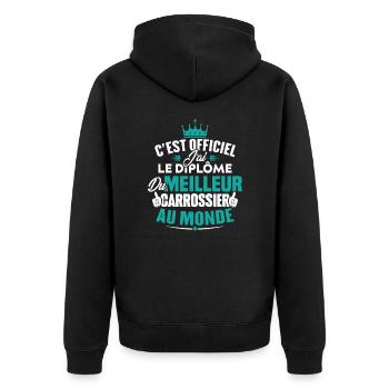 Meilleur carrossier au monde - Veste à capuche bio Premium Unisexe - noir - Dos - Nico (187cm)