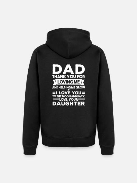 Father daughter gift - Unisex Premium Organic Zip Hoodie - black
