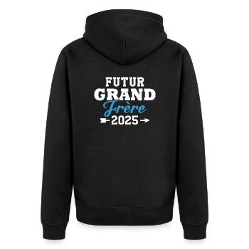 Futur Grand Frère 2025 - Veste à capuche bio Premium Unisexe - noir - Dos - Nico (187cm)
