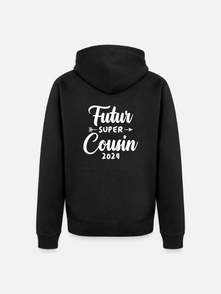 Futur super cousin 2024 - Veste à capuche bio Premium Unisexe - noir