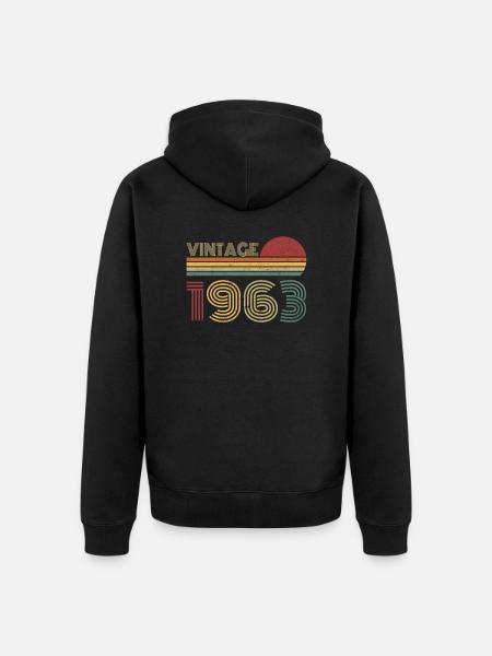 Millésime 1963 - Veste à capuche bio Premium Unisexe - noir
