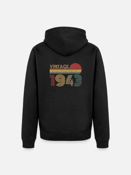 Millésime 1943 - Veste à capuche bio Premium Unisexe - noir