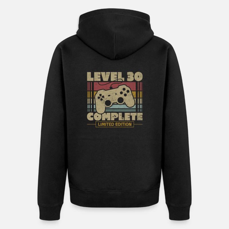 Niveau 30 complete - Veste à capuche bio Premium Unisexe - noir
