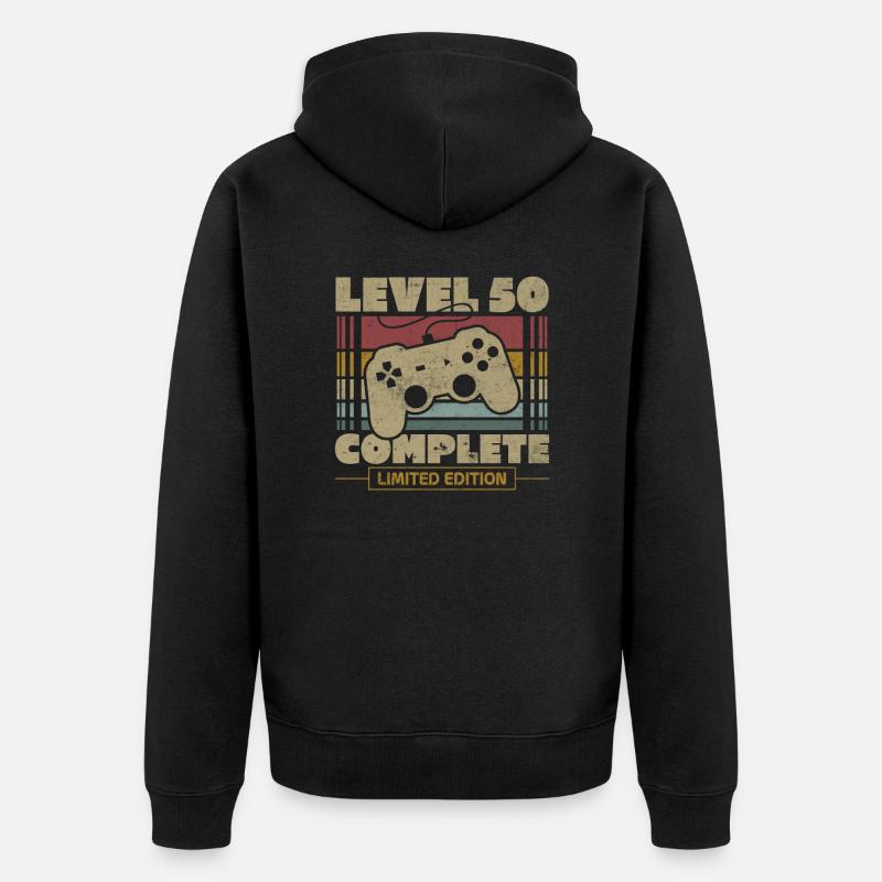 Niveau 50 complete - Veste à capuche bio Premium Unisexe - noir