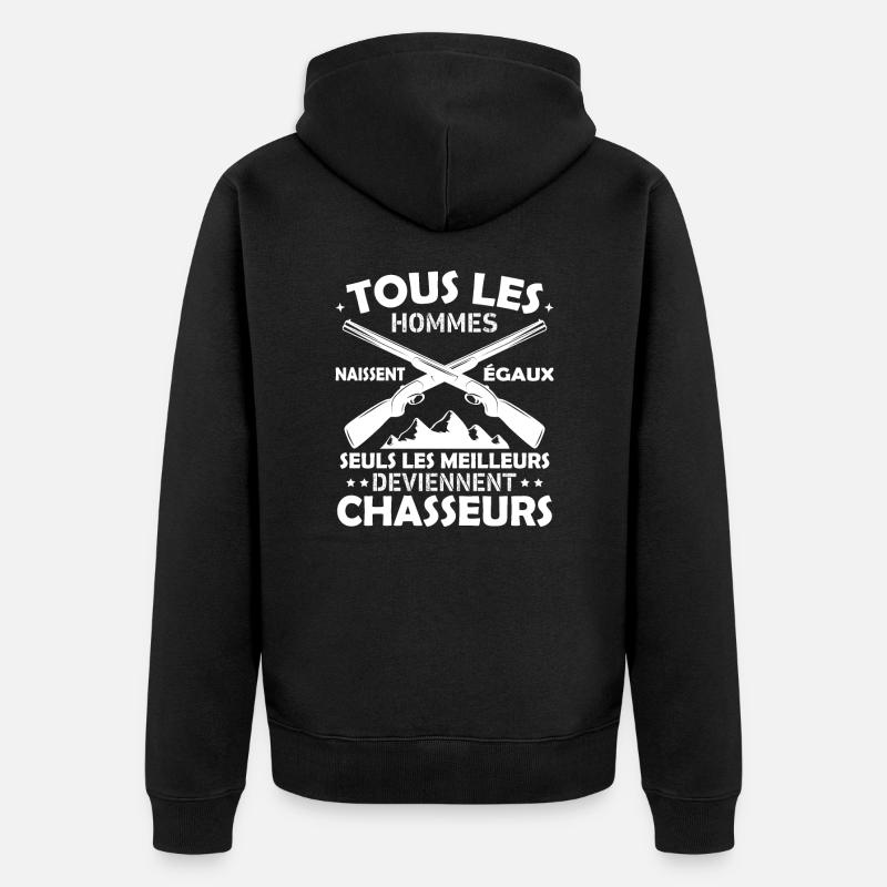 Les meilleurs deviennent chasseurs - Veste à capuche bio Premium Unisexe - noir