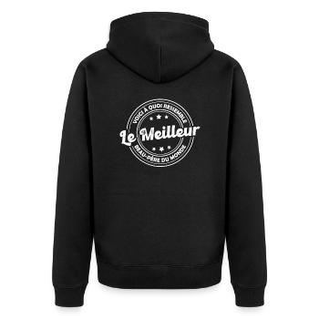 Le meilleur beau-père du monde - Veste à capuche bio Premium Unisexe - noir - Dos - Nico (187cm)