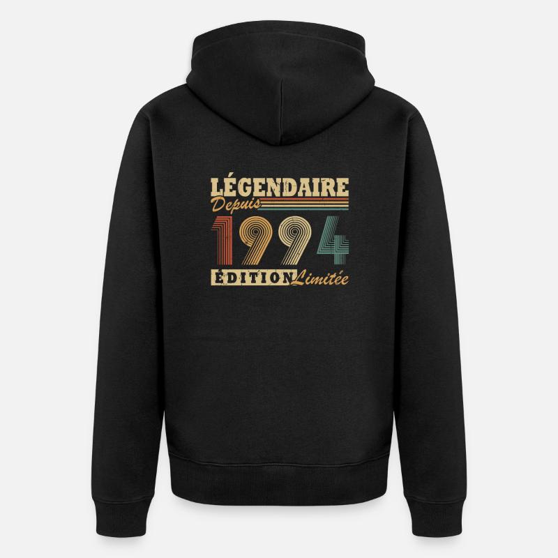 Légendaire depuis 1994 édition limitée - Veste à capuche bio Premium Unisexe - noir