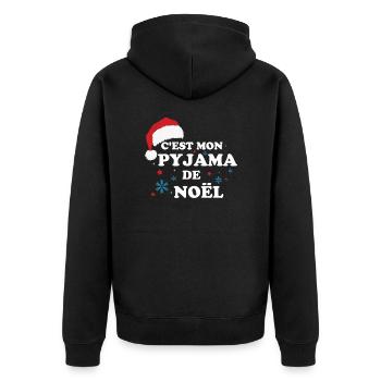 C’est mon pyjama de Noël - Veste à capuche bio Premium Unisexe - noir - Dos - Nico (187cm)