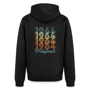 Original 1964 Vintage Cadeau Anniversaire - Veste à capuche bio Premium Unisexe - noir - Dos - Nico (187cm)