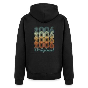 Original 2006 Vintage Cadeau Anniversaire - Veste à capuche bio Premium Unisexe - noir - Dos - Nico (187cm)