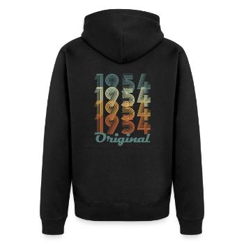 Original 1954 Vintage Cadeau Anniversaire - Veste à capuche bio Premium Unisexe - noir - Dos - Nico (187cm)