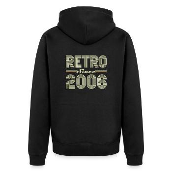Rétro Depuis 2006 Vintage Cadeau d Anniversaire - Veste à capuche bio Premium Unisexe - noir - Dos - Nico (187cm)