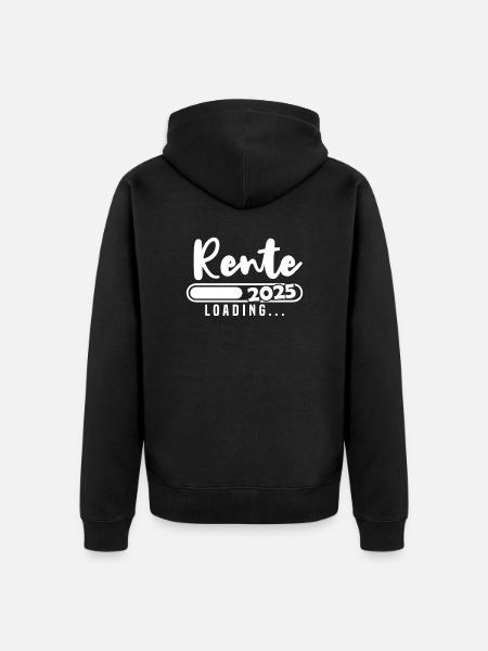 Rente 2025 Loading - Unisex Premium Bio Zip Hoodie - Schwarz