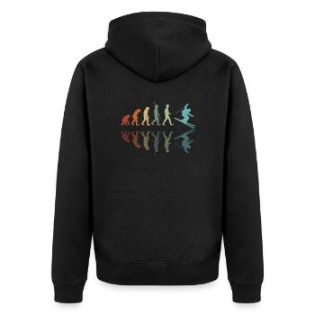 Développement du ski - Veste à capuche bio Premium Unisexe - noir - Dos - Nico (187cm)