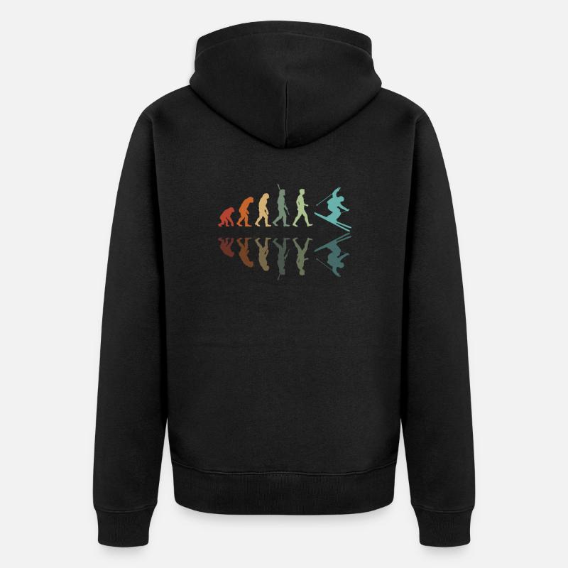Développement du ski - Veste à capuche bio Premium Unisexe - noir