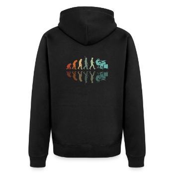 Développement des batteurs - Veste à capuche bio Premium Unisexe - noir - Dos - Nico (187cm)