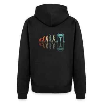 Développement de la mécanique automobile - Veste à capuche bio Premium Unisexe - noir - Dos - Nico (187cm)