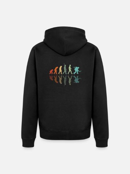 Évolution De Joueurs De Pétanque - Veste à capuche bio Premium Unisexe - noir