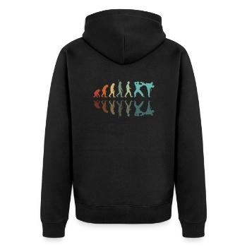 Évolution Karaté - Veste à capuche bio Premium Unisexe - noir - Dos - Nico (187cm)
