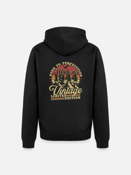 Vintage 1944 Jahrgang Retro Geburtstagsgeschenk - Ekologisk premiumluvjack unisex - svart