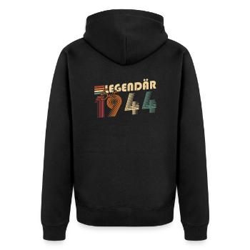 Légendaire depuis 1944 - Veste à capuche bio Premium Unisexe - noir - Dos - Nico (187cm)