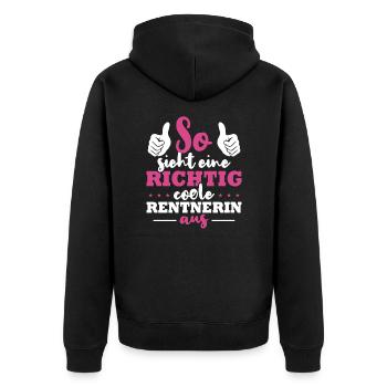Voilà à quoi ressemble un retraité vraiment cool - Veste à capuche bio Premium Unisexe - noir - Dos - Nico (187cm)