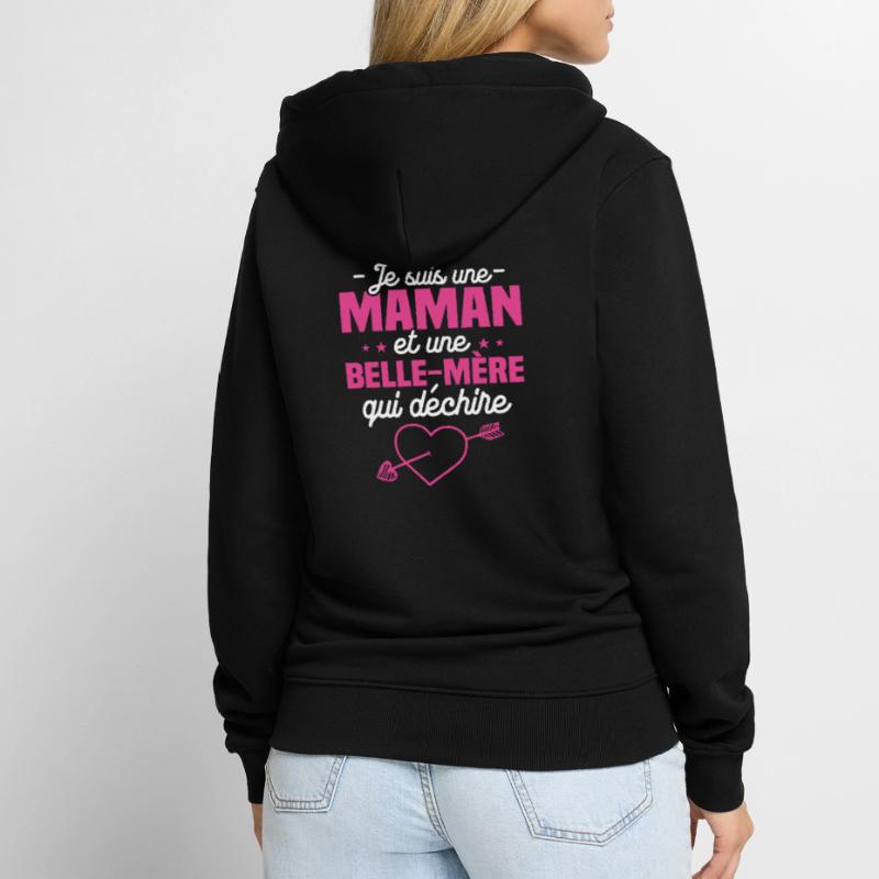 Ich bin eine Mutter und eine Schwiegermutter, die rocken Unisex Premium Bio Zip Hoodie