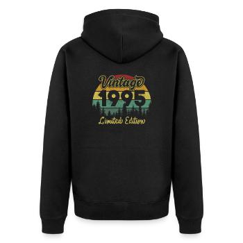 Vintage 1995 limited edition - Veste à capuche bio Premium Unisexe - noir - Dos - Nico (187cm)