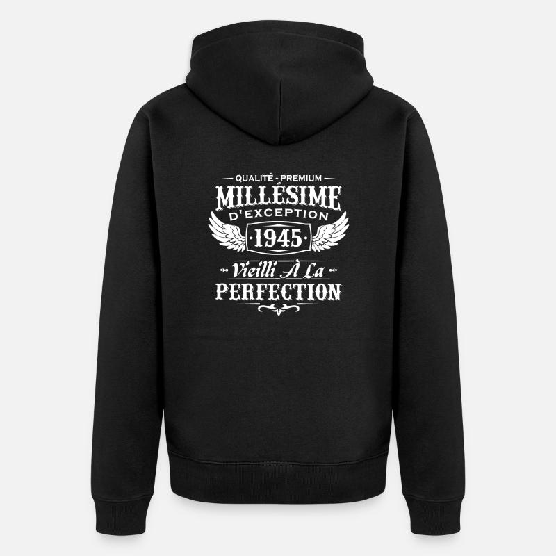 Millésime 1945 - Veste à capuche bio Premium Unisexe - noir