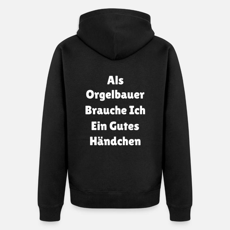 Orgelbauer Beruf - Unisex Premium Bio Zip Hoodie - Schwarz