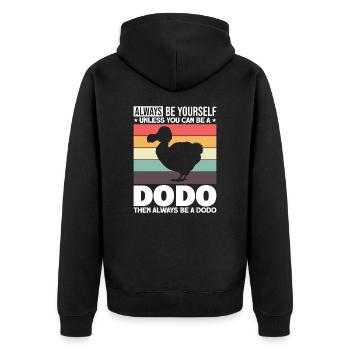 Dodo oiseau amants Ornithologues Disparus - Veste à capuche bio Premium Unisexe - noir - Dos - Nico (187cm)