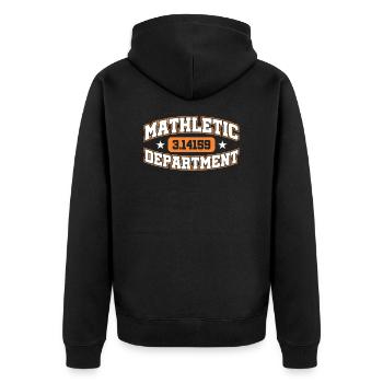 Mathlete Mathletic Department Mathletics Nerd Geek - Unisex Premium Organic Zip Hoodie - black - Back - Nico (187cm)