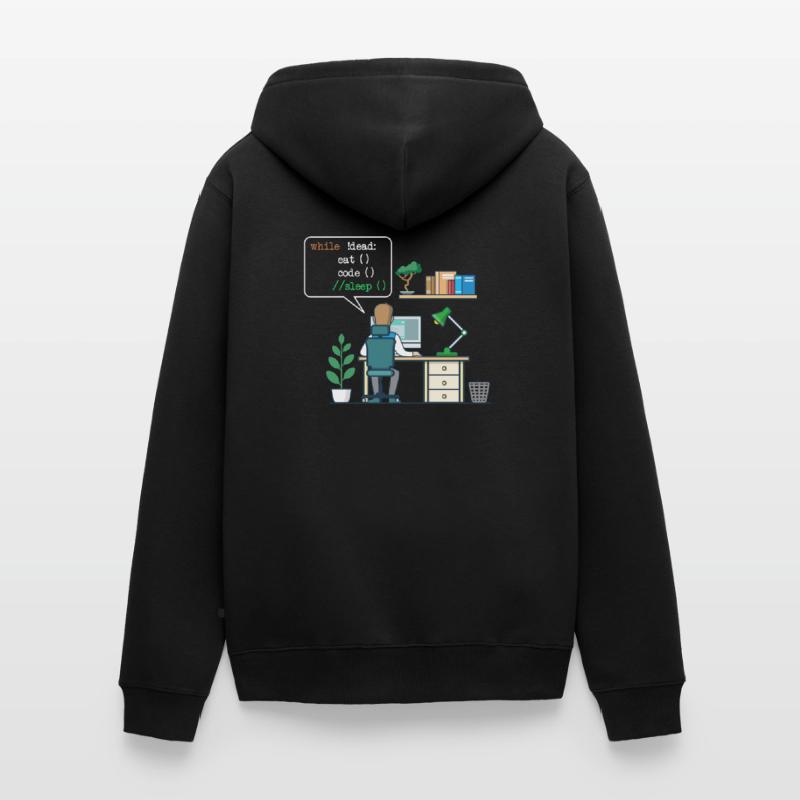 Eat Code Sleep | Funny Coder Programmer Unisex Premium Organic Zip Hoodie