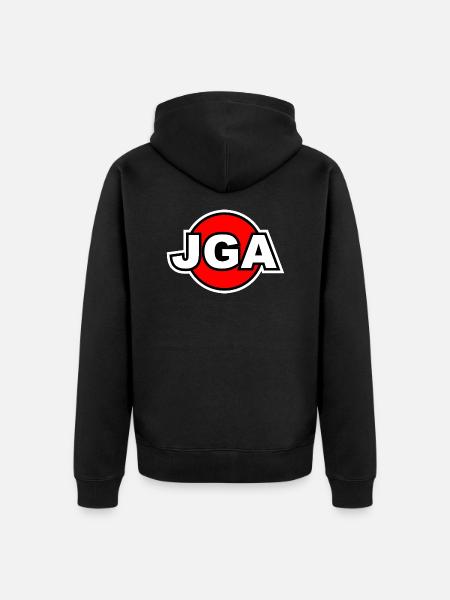 JGA - Unisex Premium Bio Zip Hoodie - Schwarz